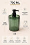 Bold 700 ml Large Size Liquid Soap Dispenser with Pump – Modern Design with Thick Stripes, Bathroom and Kitchen Dispenser - 2