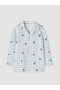 Shirt Collar Boys' Pajama Set - 4