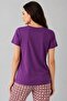 Premium Women's Crew Neck Modal Cotton Regular Fit Short Sleeve Capri Pajama Set - 6