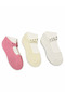 Women's Pearl Detailed Double-Strapped Ballerina Socks Stylish Flexible Daily Booties - 2