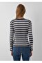 Striped Fitted Cut Women's Sweatshirt. - 3