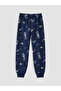 Crew Neck Printed Boys' Pajama Set - 5