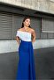 Flexible Crepe Fabric One Shoulder Evening Dress - 2