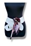 Aurélie Ecru Casual Women's Leather Belt with Scarf - Standard Size - 2