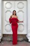 Stretchy Tulle Fabric Strapless Evening Dress - 3