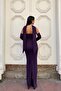 Scuba Stretch Fabric Strapless Fish Cut Evening Dress - 4