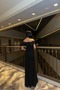 Square Neckline Slit Short Sleeve Evening Dress - 4