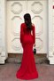 Crepe Fabric One Shoulder Evening Dress - 4