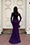 Crepe Fabric One Shoulder Evening Dress - 4