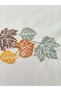 Lace-Edged Leaf Embroidered Kitchen, Bedroom and Living Room Curtain, Natural&Mustard - 3