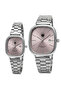 Couple Watch Classic Time Metallic Sunray Wristwatch - 2