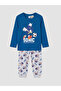 Crew Neck Sonic Printed Boys Pajama Set