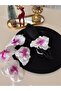 5-Pack White Orchid Napkin Holder Tableware Presentation Napkin Ring Ring