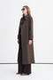Wide Collar Cashmere Mocha Coat with Buckle Belt 14139 - 4