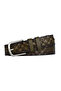 100% Genuine Leather, 4.2 cm Olive Green Patterned Non-Foldable Denim Belt, Linen Belt 4Cm-Apo - 7