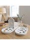 Coastal Stone Terrazzo Serving Tray & Jewelry/Key Tray (with Deer Figure) Mosaic Cast Decorative Tray – Waterproof Scratch-Resistant Base