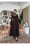 Women's Tulle Sleeve Tie Detailed Midi Dress - 3