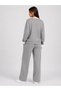 Women's Tracksuit Set Comfortable Fit Oversize Sweatshirt Wide Leg Pants 2-Piece Casual Sporty Stylish Set - 2