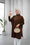 High-Neck Comfortable Cut Knitwear Tunic Anka261053