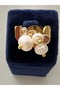 Tarnish Resistant Steel/Real Pearl Dangle Sequin Ring - 4