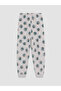 Crew Neck Printed Boys' Pajama Set - 7