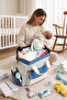 Focux Premium Fabric Mother Baby Care Bag Blue - 3