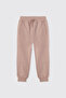 Boy's Beige Sweatpants with Elastic Waist