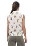 Women's Patterned Zero Sleeve Shirt - 5
