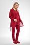 Mecit 6406 red lace robe & maternity pajama set