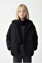 Girl's quilted patterned coat