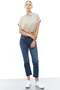 Women's Snap Fastener Short Sleeve Crop Shirt - 7