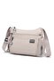 Beige Medium Size Multi-Pocket Waterproof Ultra Light Fabric Women's Crossbody Bag - 2