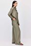 Women's Elastic Waist Wide Leg Pants - 4