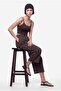Women's Wide Leg Pants with Elastic Waist - 4