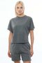 Washable Crew Neck Solid Color T-Shirt - 3