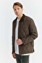 Men's Contrast Collar Quilted Jacket - 3