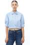 Women's Half Sleeve Poplin Crop Shirt