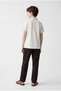 Boy's Elastic Waist Pants Textured Jogger Pants - 4