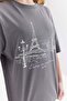 Girl's Print Detailed T-Shirt - 7
