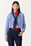 Women's Short Pocket Striped Shirt - 2