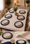 6-Person 7-Piece Ruffled Tablecloth Set - 3
