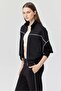Women's Contrast Detailed Zippered Sweat Top - 3