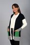 Women's 3-Color Blocky Knitwear Cardigan with Pockets in Plus Size - 2