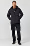 Men's Hooded Quilted Patterned Coat - 7