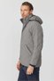 Men's Hooded Quilted Patterned Coat - 2