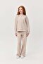 Girl's Elastic Waist Textured Sweat Bottoms