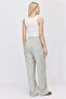 Women's elastic waist lace-up wide leg pants - 7