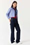 Women's Short Pocket Striped Shirt - 6
