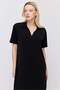 Women's Polo Collar Maxi Dress with Pockets - 6