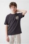 Boy's Printed Oversize Basic T-Shirt - 2